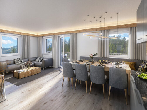 Ferienwohnungen AppartMO Hochkrimml Wohnraum