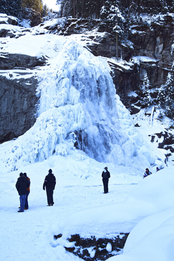 Gefrorener Krimmler Wasserfall