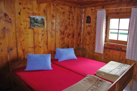 Zimmer in der Zittauer Hütte © Familie Kogler