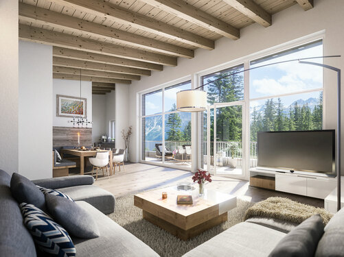 Ferienwohnungen AppartMO Hochkrimml Wohnraum