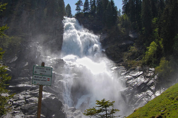 Staubige Reib am oberen Krimmler Wasserfall