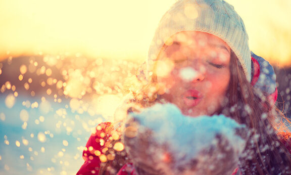 Winter sports in Krimml Waterfall Village
